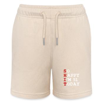 Birthday 51 Birthday Year Birth Funny - Stanley/Stella MINI BOLTER Organic Teen Jogging Shorts - soft Ecru - Front