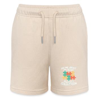 Ask Me About My Jigsaw Puzzles Collection Piece So - Stanley/Stella MINI BOLTER Organic Teen Jogging Shorts - soft Ecru - Front