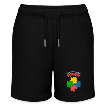 Even The Hardest Puzzles Have A Solution Piece Jig - Stanley/Stella MINI BOLTER Organic Teen Jogging Shorts - black - Front