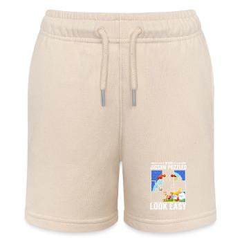 I Make Jigsaw Puzzles Look Easy Solving Piece - Stanley/Stella MINI BOLTER Organic Teen Jogging Shorts - soft Ecru - Front