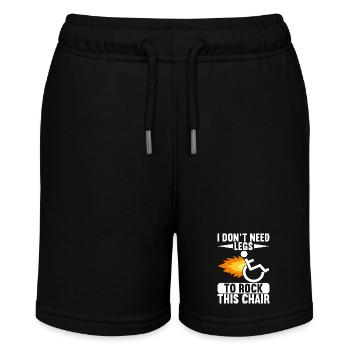 Rollstuhlfahrer Rollstuhl - Stanley/Stella Teenager Bio-Joggingshorts MINI BOLTER - Schwarz - Vorne