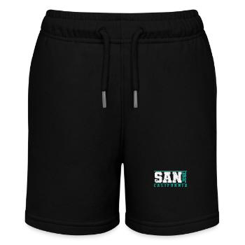San Jose California Stadt in den USA - Stanley/Stella Teenager Bio-Joggingshorts MINI BOLTER - Schwarz - Vorne
