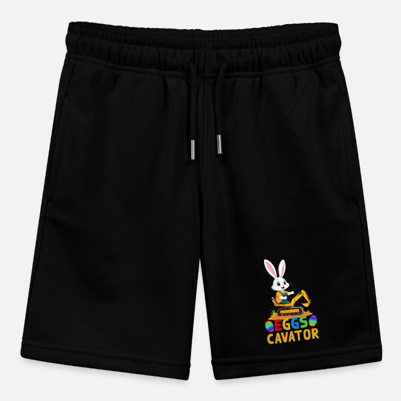 Funny Easter Saying Easter Bunny Excavator Driver Stanley/Stella MINI BOLTER Organic Teen Jogging Shorts