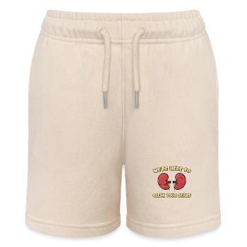 Dialysis Humor Shirt - Stanley/Stella MINI BOLTER Organic Teen Jogging Shorts - soft Ecru - Front