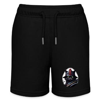 Ninja Cat - Samurai Kitten - Stanley/Stella MINI BOLTER Organic Teen Jogging Shorts - black - Front