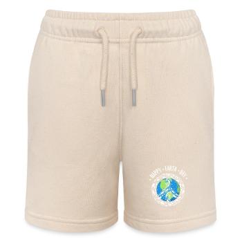Happy Earth Day Weltkugel Wale Umwelt Natur Ozean - Stanley/Stella Teenager Bio-Joggingshorts MINI BOLTER - Natur - Vorne