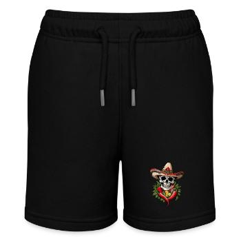 Skull Chili Style Aesthetic Mexikanisch - Stanley/Stella Teenager Bio-Joggingshorts MINI BOLTER - Schwarz - Vorne
