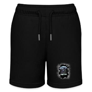 Vogel Wetter Regen Regenschirm Dark Krähe - Stanley/Stella Teenager Bio-Joggingshorts MINI BOLTER - Schwarz - Vorne