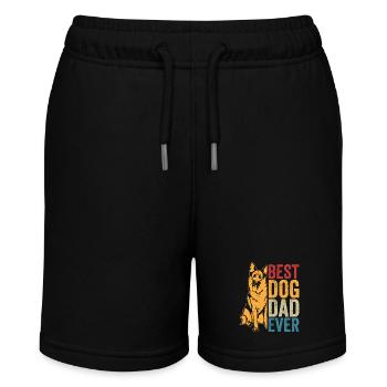 Best Dog Dad Ever German Shepherd Puppy Mom Dad - Stanley/Stella Teenager Bio-Joggingshorts MINI BOLTER - Schwarz - Vorne