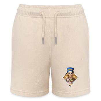 Nefertiti Egyptian Queen - Stanley/Stella MINI BOLTER Organic Teen Jogging Shorts - soft Ecru - Front