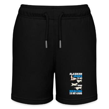 Sledding Sled dogs - Stanley/Stella MINI BOLTER Organic Teen Jogging Shorts - black - Front