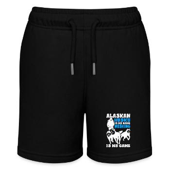 Sledding Sled dogs - Stanley/Stella MINI BOLTER Organic Teen Jogging Shorts - black - Front