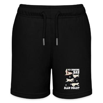 Sledding Sled dogs - Stanley/Stella MINI BOLTER Organic Teen Jogging Shorts - black - Front