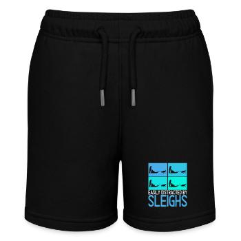 Schlittenfahren Schlittenhunde - Stanley/Stella Teenager Bio-Joggingshorts MINI BOLTER - Schwarz - Vorne