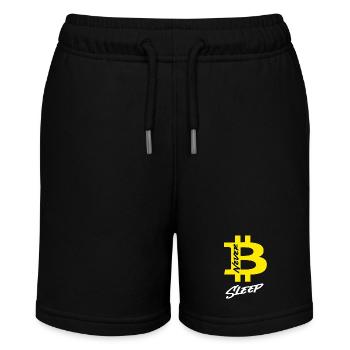 Bitcoin Never Sleeps Bitcoin Btc Crypto Währung - Stanley/Stella Teenager Bio-Joggingshorts MINI BOLTER - Schwarz - Vorne