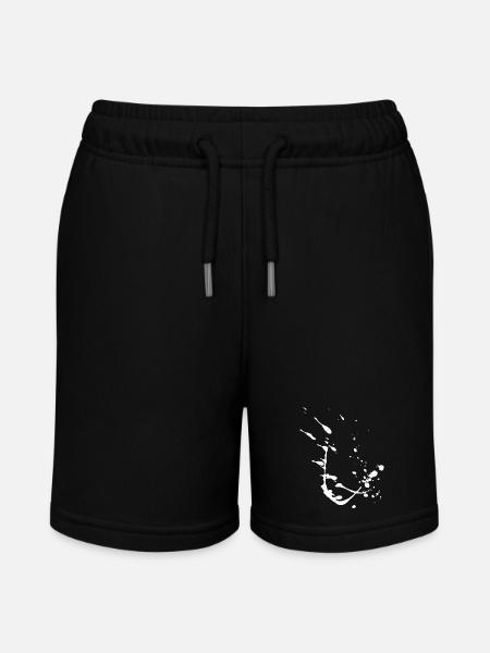 Farbspritzer - Spritzer / Fleck - Abstrakt - Stanley/Stella Teenager Bio-Joggingshorts MINI BOLTER - Schwarz