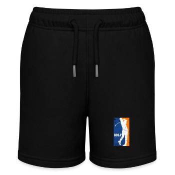 Golf Abschlag Eisen Trendsport Abschlag Golfball - Stanley/Stella Teenager Bio-Joggingshorts MINI BOLTER - Schwarz - Vorne
