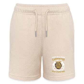 Carpenter's Fix-It Philosophy - Mending Stupid's M - Stanley/Stella MINI BOLTER Organic Teen Jogging Shorts - soft Ecru - Front