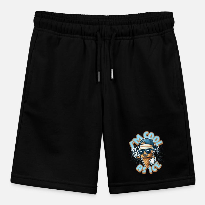 Ich bin cool wie Eis - süßes Kawaii Eiscreme-Maskottchen Stanley/Stella Teenager Bio-Joggingshorts MINI BOLTER