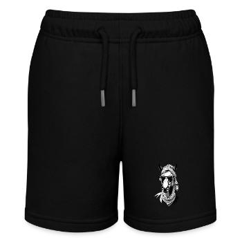 Mama Pferd Stilvolle Pferdeliebe Design - Stanley/Stella Teenager Bio-Joggingshorts MINI BOLTER - Schwarz - Vorne