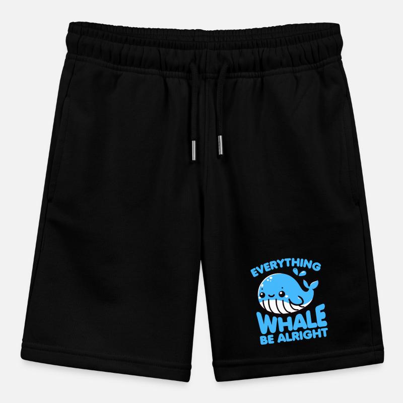 Everything Whale Be Alright Funny Pun See Ocean Stanley/Stella MINI BOLTER Organic Teen Jogging Shorts