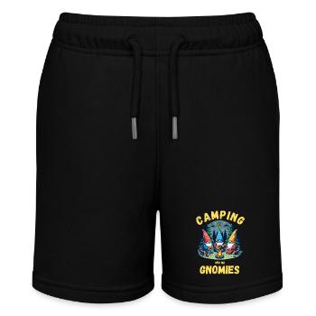 Camping Gartenzwerge Campingplatz Lagerfeuer Fun - Stanley/Stella Teenager Bio-Joggingshorts MINI BOLTER - Schwarz - Vorne