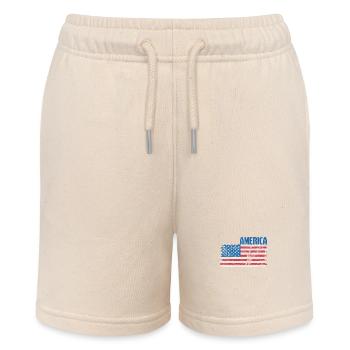 USA America Rock Musik - Stanley/Stella Teenager Bio-Joggingshorts MINI BOLTER - Natur - Vorne