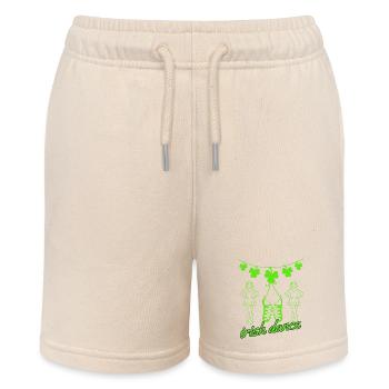 Irische Tanzschuhe Tänzer und Kleeblatt - Stanley/Stella Teenager Bio-Joggingshorts MINI BOLTER - Natur - Vorne