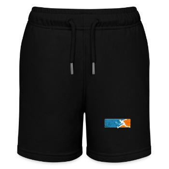 Squash schneller Spieler mit Tennisschläger - Stanley/Stella Teenager Bio-Joggingshorts MINI BOLTER - Schwarz - Vorne