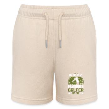 Mein Vater ist mein Lieblingsgolfer nach Par - Stanley/Stella Teenager Bio-Joggingshorts MINI BOLTER - Natur - Vorne
