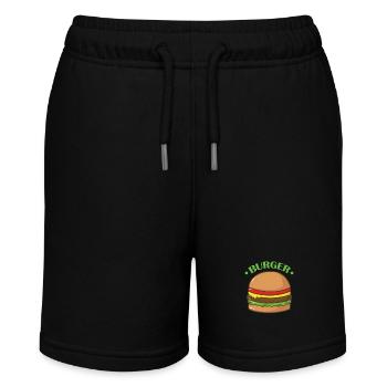 Burger Fastfood lecker - Stanley/Stella Teenager Bio-Joggingshorts MINI BOLTER - Schwarz - Vorne