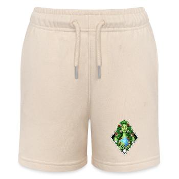 Gaia Mother Earth Goddess - Stanley/Stella MINI BOLTER Organic Teen Jogging Shorts - soft Ecru - Front