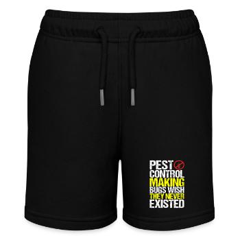 Schädlingsbekämpfung Kammerjäger - Stanley/Stella Teenager Bio-Joggingshorts MINI BOLTER - Schwarz - Vorne