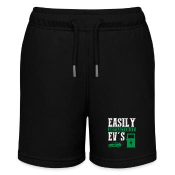 Easily Distracted By EV's Electric Car EV Driver - Stanley/Stella MINI BOLTER Organic Teen Jogging Shorts - black - Front