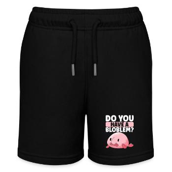 Süßer Blobfisch Hässlicher Fisch - Stanley/Stella Teenager Bio-Joggingshorts MINI BOLTER - Schwarz - Vorne