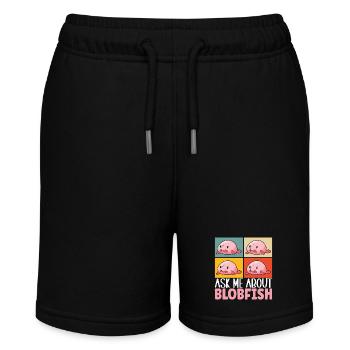 Süßer Blobfisch Hässlicher Fisch - Stanley/Stella Teenager Bio-Joggingshorts MINI BOLTER - Schwarz - Vorne