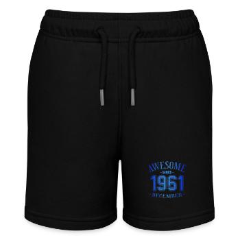 December 1961 - Birthday in December Awesome - Stanley/Stella MINI BOLTER Organic Teen Jogging Shorts - black - Front