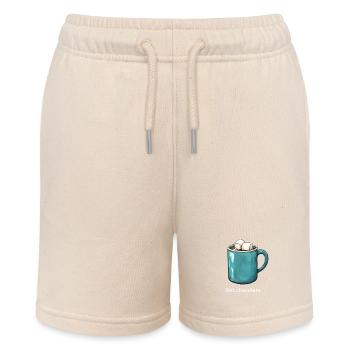 Amateur de chocolat chaud Tasse de cacao à la guimauve drôle - Short bio MINI BOLTER Stanley/Stella Ado - écru doux - Devant
