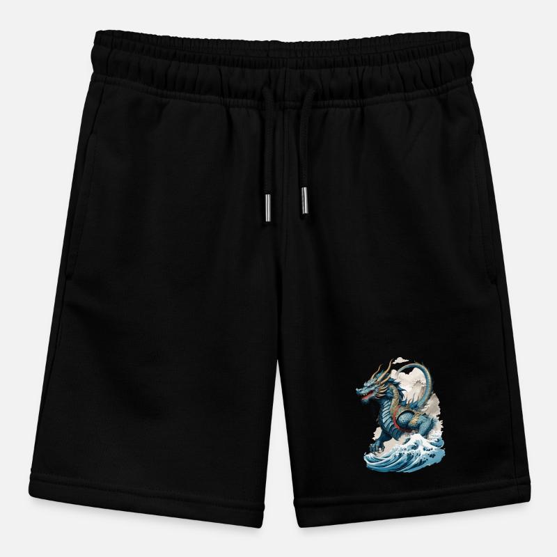 Vintage Ukiyo-E Kunst Japanischer Drache Design Stanley/Stella Teenager Bio-Joggingshorts MINI BOLTER