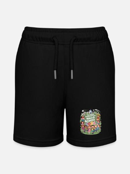 Goodbye Kindergarten Hello School 2024 - Stanley/Stella MINI BOLTER Organic Teen Jogging Shorts - black