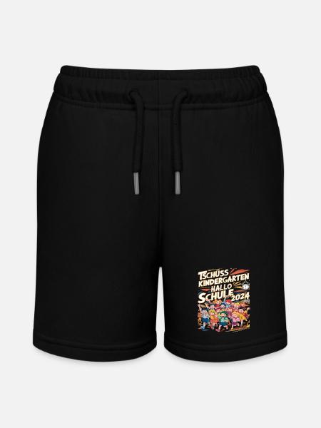 Goodbye Kindergarten Hello School 2024 - Stanley/Stella MINI BOLTER Organic Teen Jogging Shorts - black