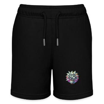Dieffenbachia-Pflanze im Topf - Stanley/Stella Teenager Bio-Joggingshorts MINI BOLTER - Schwarz - Vorne