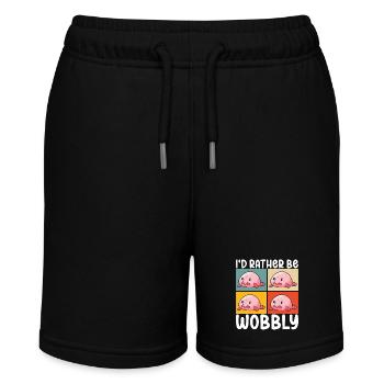 Cute Blob Fish Ugly Fish - Stanley/Stella MINI BOLTER Organic Teen Jogging Shorts - black - Front