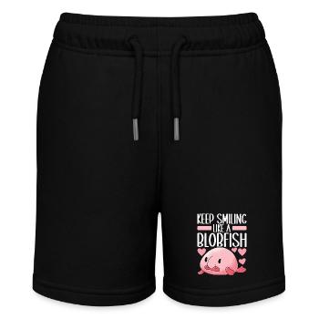 Cute Blob Fish Ugly Fish - Stanley/Stella MINI BOLTER Organic Teen Jogging Shorts - black - Front