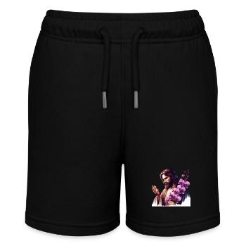 Jesus with Purple Orchids - Stanley/Stella MINI BOLTER Organic Teen Jogging Shorts - black - Front