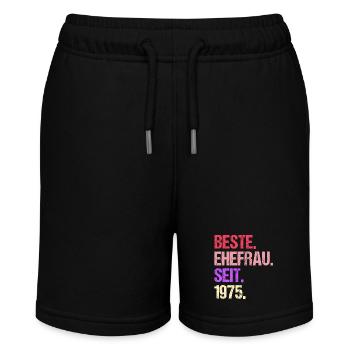 Valentinstag Beste Ehefrau Seit 1975 - Stanley/Stella Teenager Bio-Joggingshorts MINI BOLTER - Schwarz - Vorne