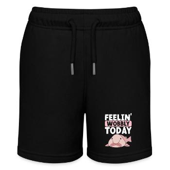 Cute Blob Fish Ugly Fish - Stanley/Stella MINI BOLTER Organic Teen Jogging Shorts - black - Front