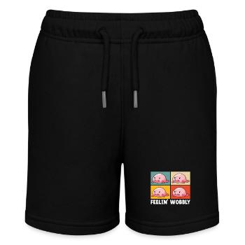 Cute Blob Fish Ugly Fish - Stanley/Stella MINI BOLTER Organic Teen Jogging Shorts - black - Front