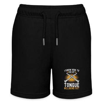 Klarinette Blasinstrument Klarinettenspieler - Stanley/Stella Teenager Bio-Joggingshorts MINI BOLTER - Schwarz - Vorne