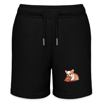 Le chihuahua adore les côtes levées - Short bio MINI BOLTER Stanley/Stella Ado - noir - Devant